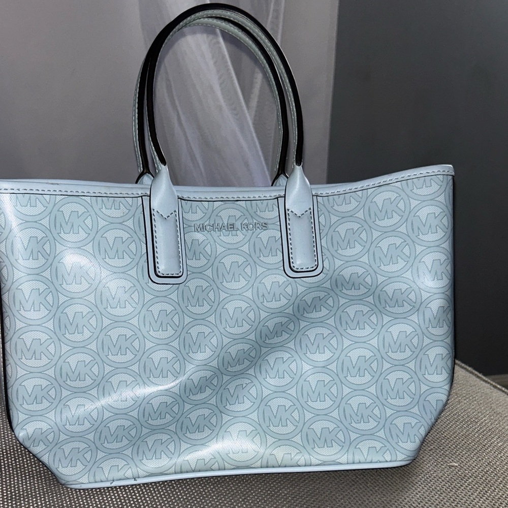 Michael Kors Sky Blue Monogram Tote
